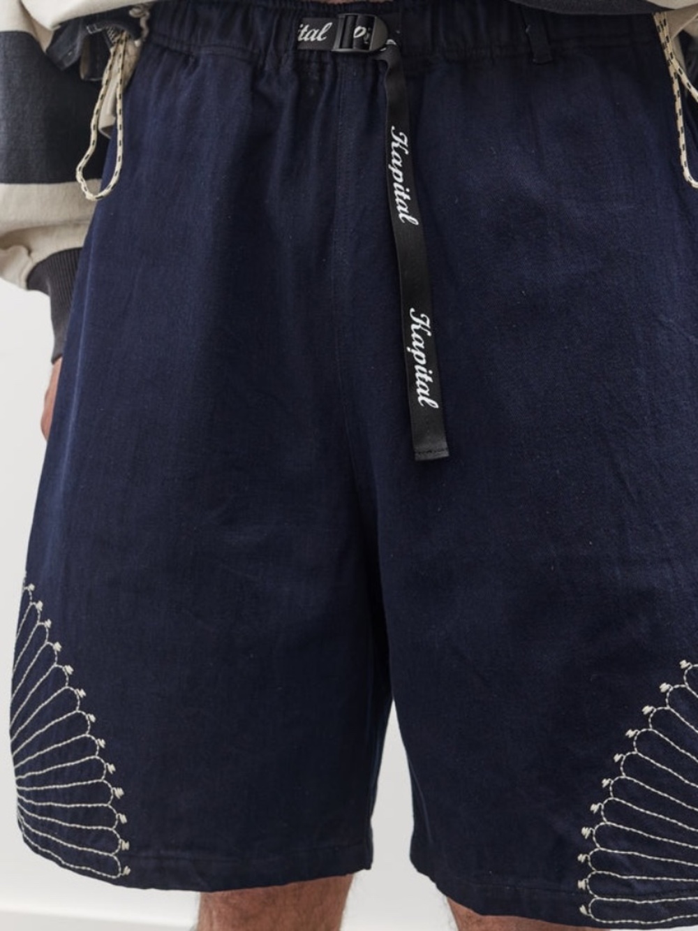 Kapital 10oz Denim EASY Short Pants (Furoshiki Embroidery) SZ 2